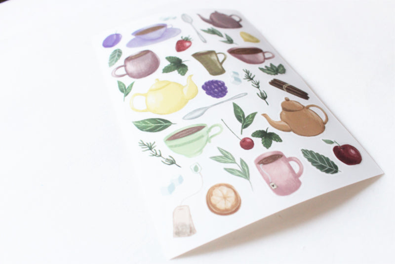 Rub on stickers - Tea party