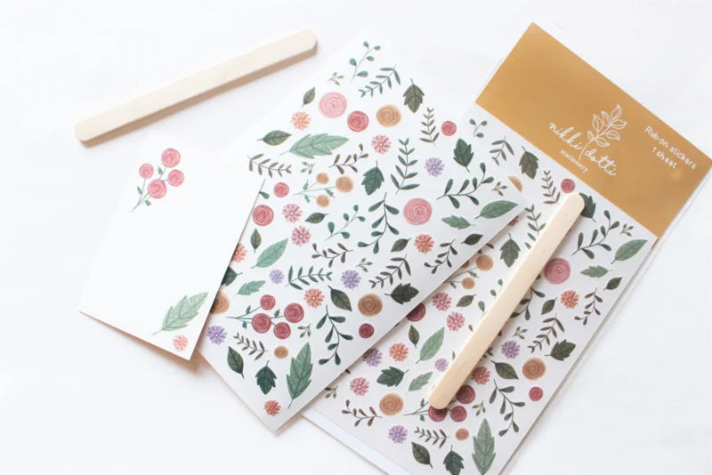 Rub on stickers - Summer flowers