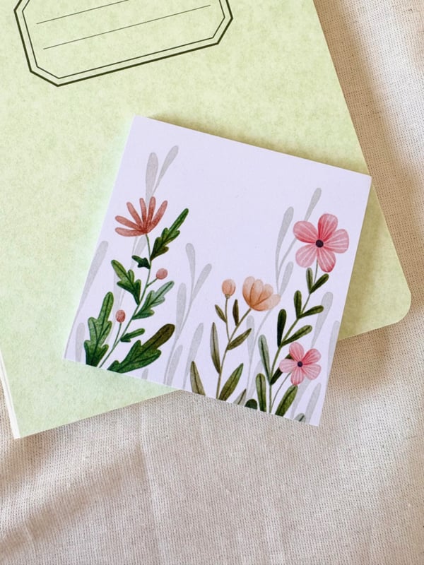 Notitieblokje - Flower field