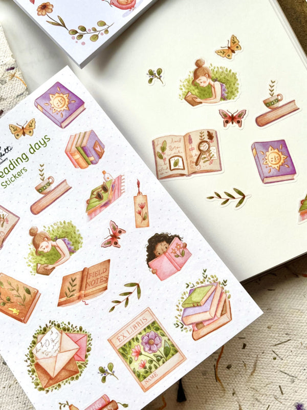 Stickervel - Sunny reading days