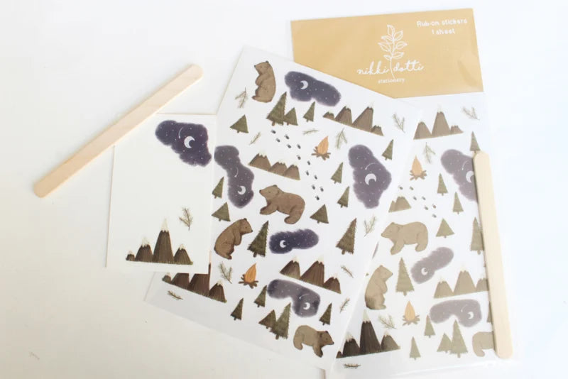Rub on stickers - Into the mountains