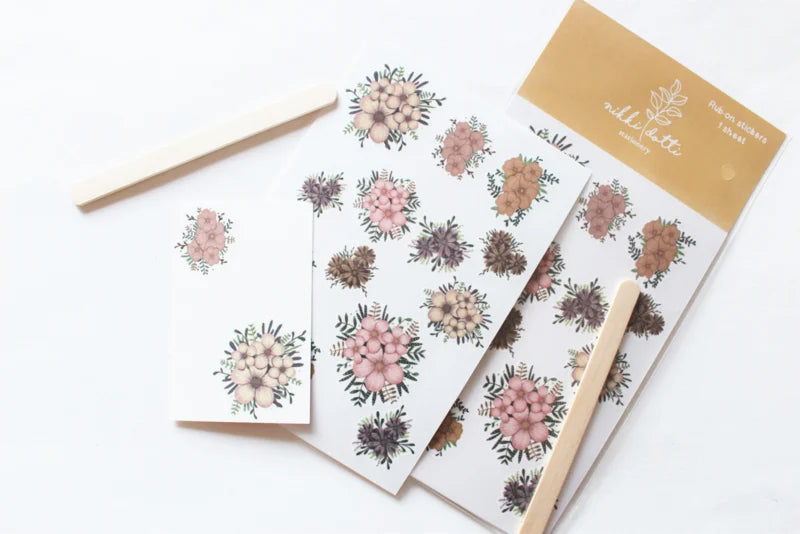 Rub on stickers - Bouquets