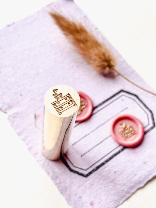 Zegellak stempel - 2 sides - At home